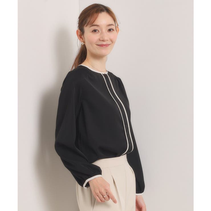 【入卒／手洗い可】配色ブラウス | ITS'DEMO | 詳細画像10 