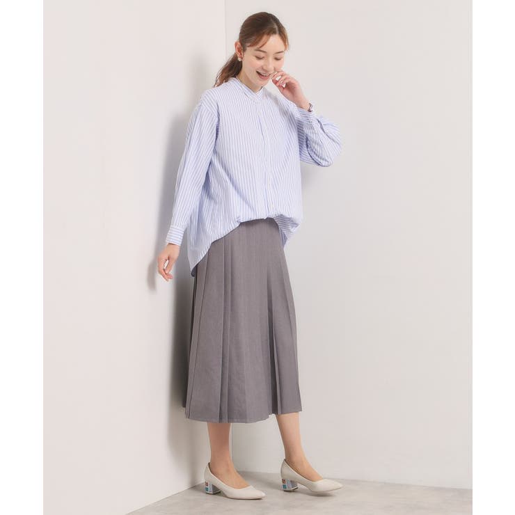 【手洗い可】2wayストライプブラウス | ITS'DEMO | 詳細画像3 