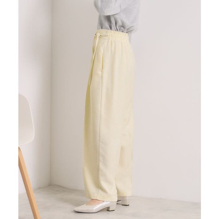 【手洗い可／ウエストゴム】ループベルトワイドパンツ | ITS'DEMO | 詳細画像14 