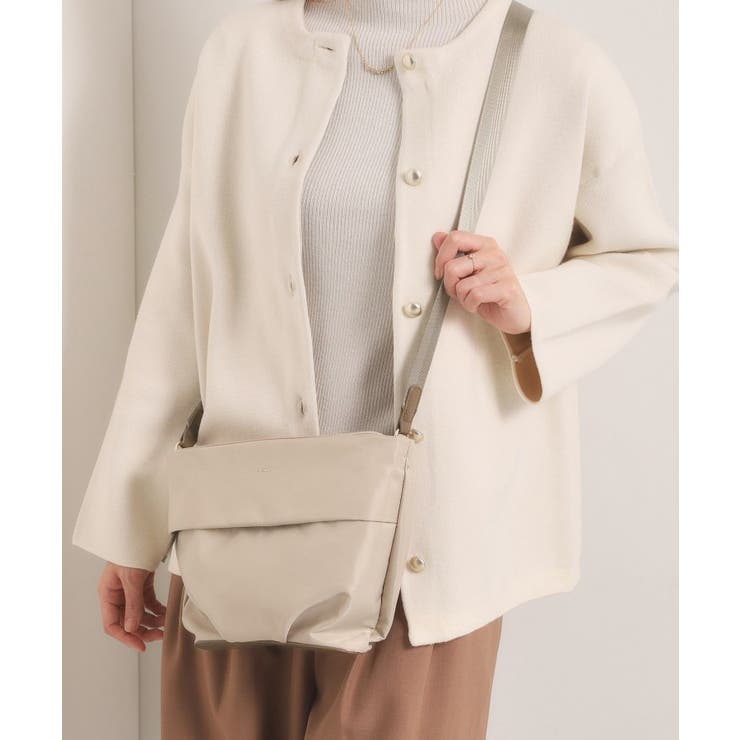 ライトベージュ(051) | 【収納アドバイザー監修】合皮コンビショルダー | ITS'DEMO