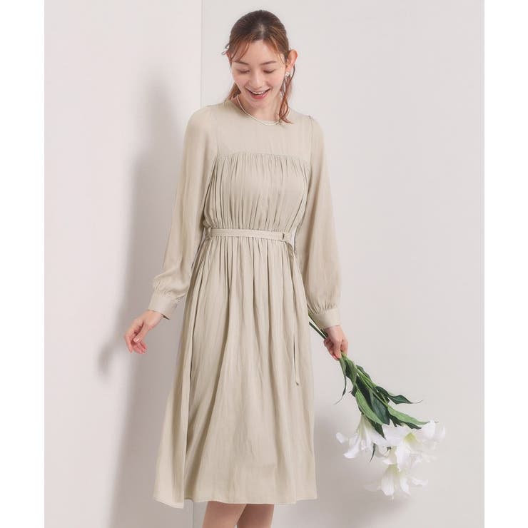 【入卒／手洗い可】サテンベルト付きワンピース | ITS'DEMO | 詳細画像5 