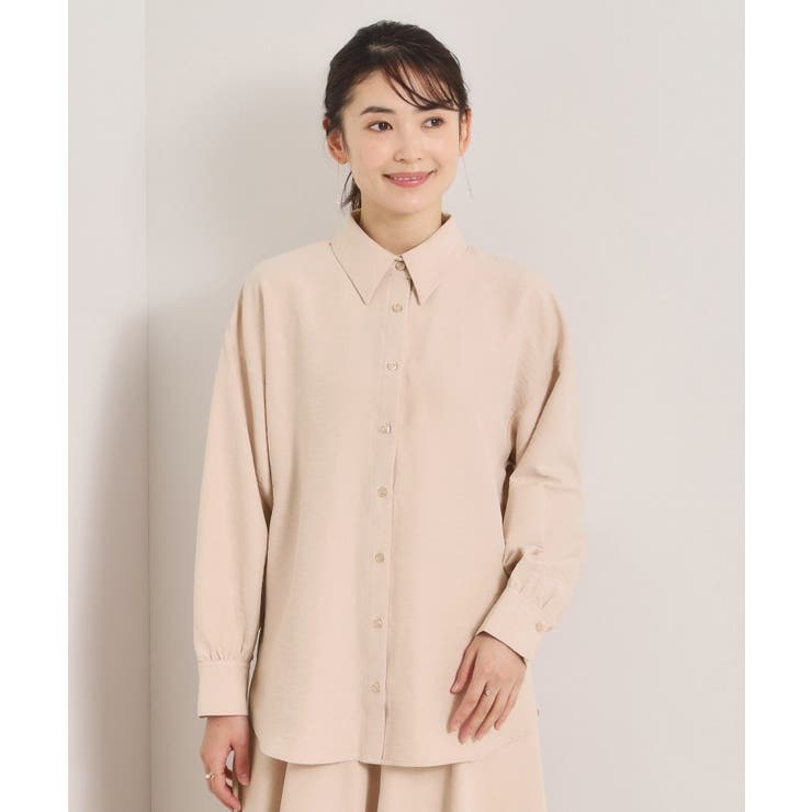 【手洗い可／セットアップ可】サテンピーチシャツ | ITS'DEMO | 詳細画像16 