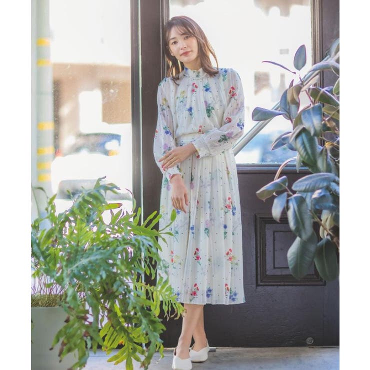 【手洗い可／セットアップ可】ラメストライプ花柄ブラウス | ITS'DEMO | 詳細画像5 