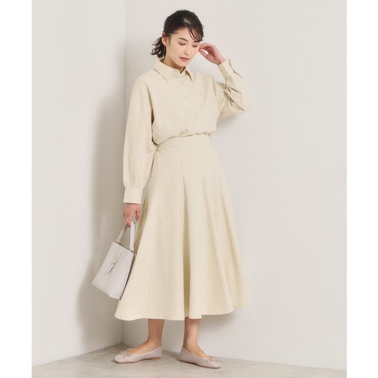 【手洗い可／セットアップ可】サテンピーチスカート | ITS'DEMO | 詳細画像5 