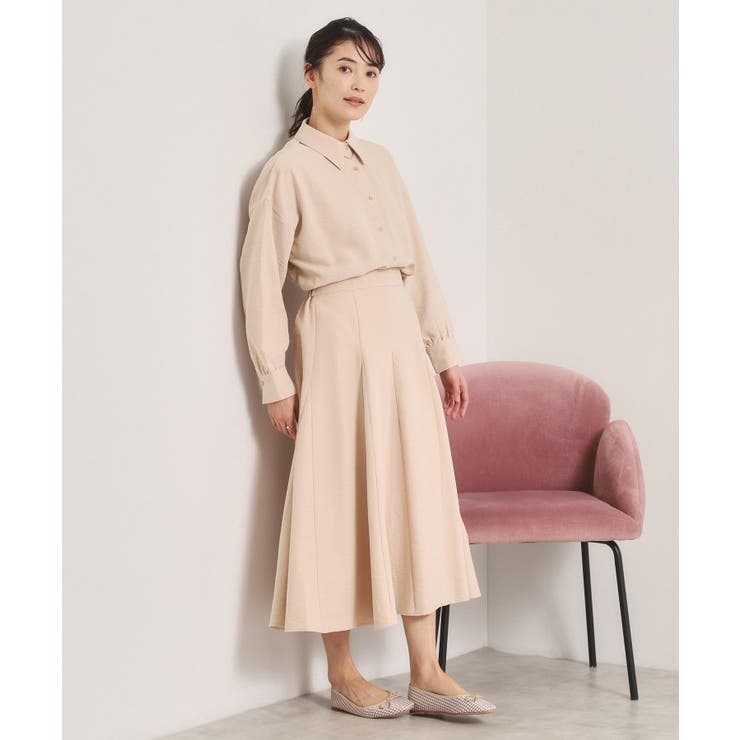 【手洗い可／セットアップ可】サテンピーチスカート | ITS'DEMO | 詳細画像10 