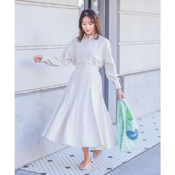 【手洗い可／セットアップ可】サテンピーチスカート | ITS'DEMO | 詳細画像3 