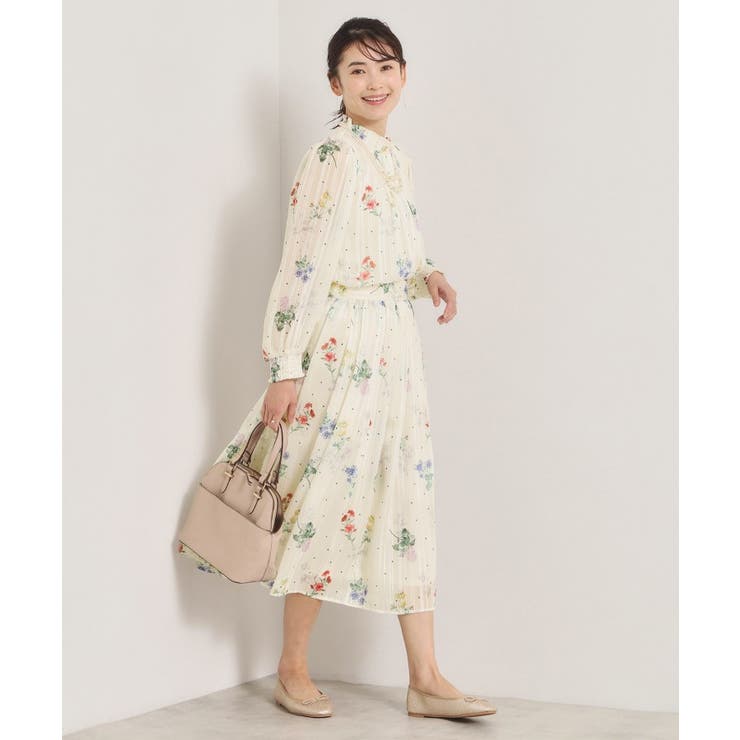 【手洗い可／セットアップ可】ラメストライプ花柄スカート | ITS'DEMO | 詳細画像3 