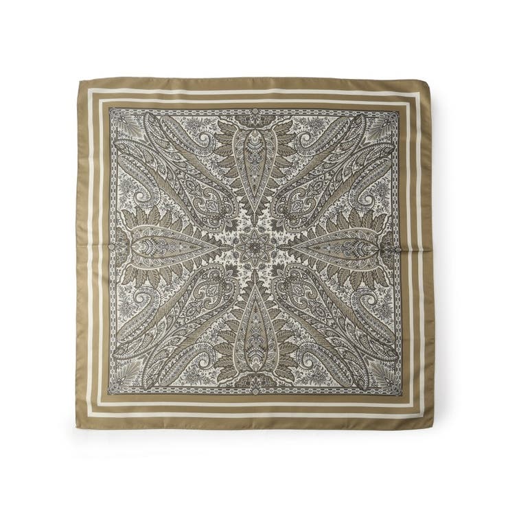 ブラウン(143) | ペイズリー柄スカーフ | ITS'DEMO