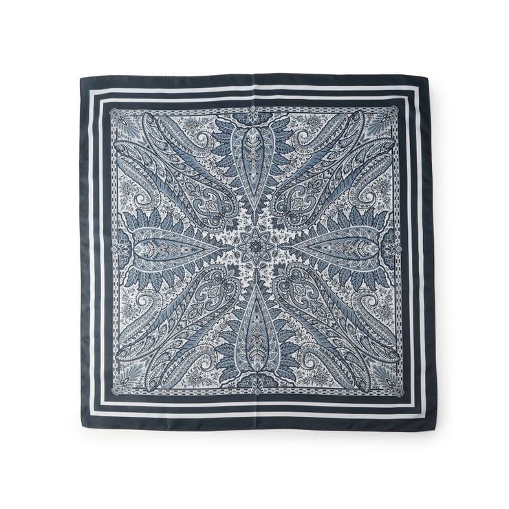 ネイビー(194) | ペイズリー柄スカーフ | ITS'DEMO