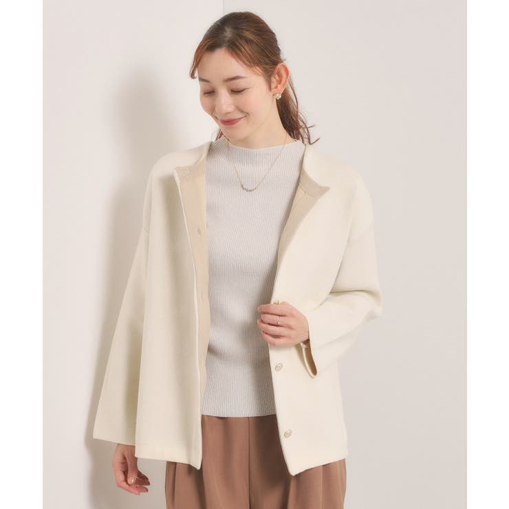 【手洗い可】Wフェイスニットコーディガン | ITS'DEMO | 詳細画像6 