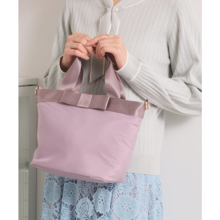 ラベンダー(080) | リボンモチーフ2WAYトート | ITS'DEMO