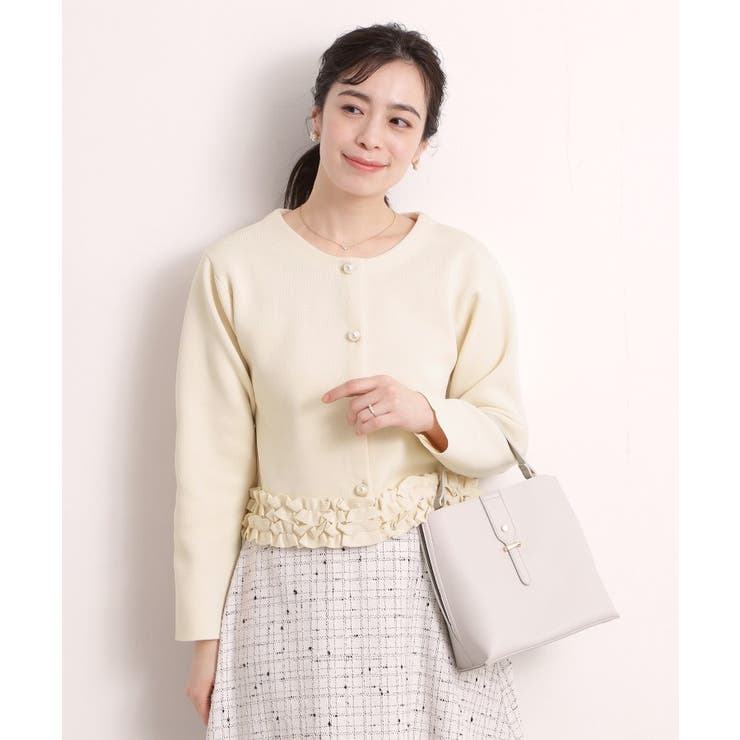 裾フリルニットカーディガン | ITS'DEMO | 詳細画像2 