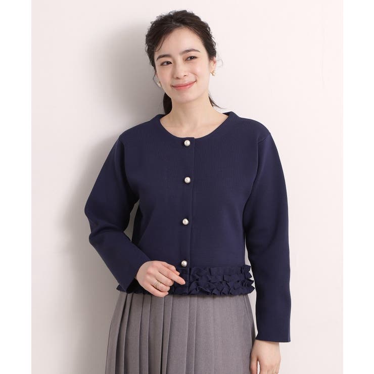 裾フリルニットカーディガン | ITS'DEMO | 詳細画像13 