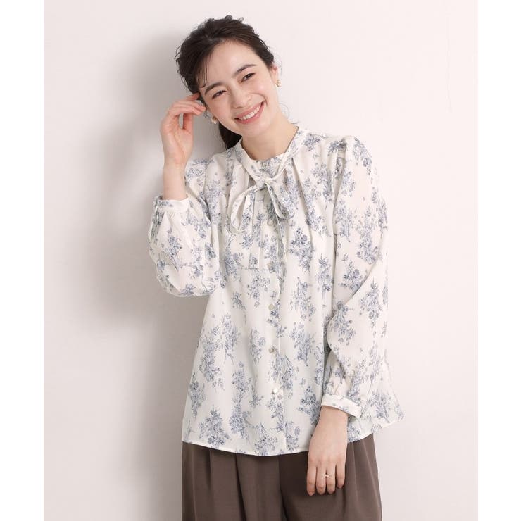 花柄ボウタイブラウス | ITS'DEMO | 詳細画像2 
