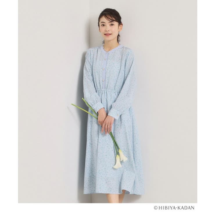 サックスブルー(190) | 【ITS’DEMO × HIBIYA－KADAN】楊柳ワンピース | ITS'DEMO