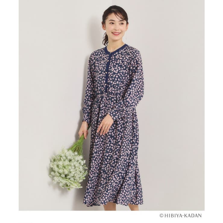 ネイビー(194) | 【ITS’DEMO × HIBIYA－KADAN】楊柳ワンピース | ITS'DEMO