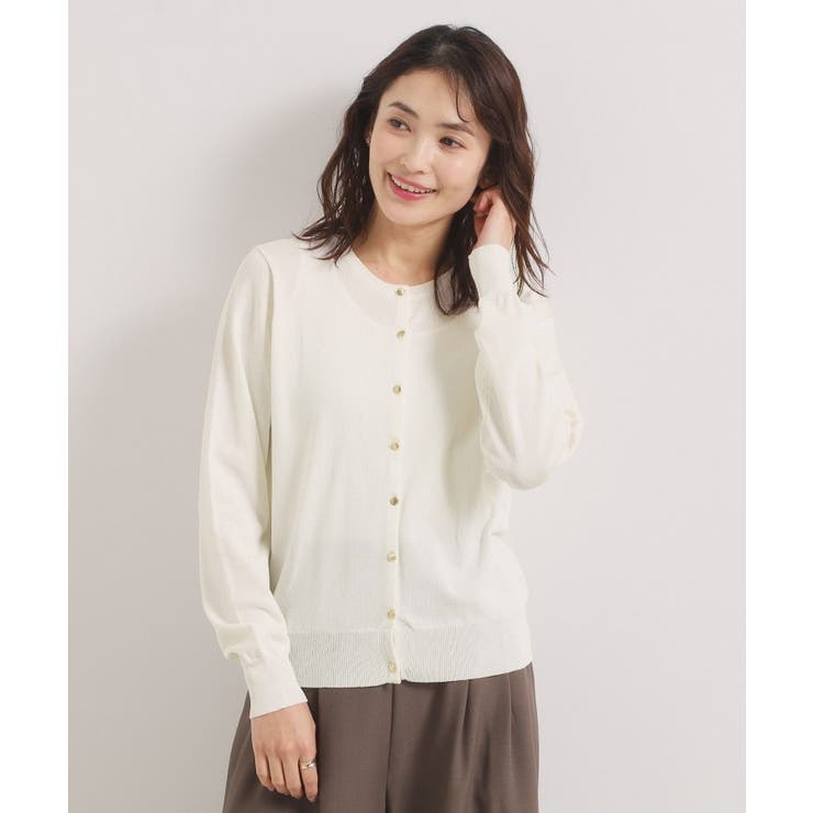 【UVカット／毛玉防止／手洗い可】クルーネックニットカーディガン | ITS'DEMO | 詳細画像8 