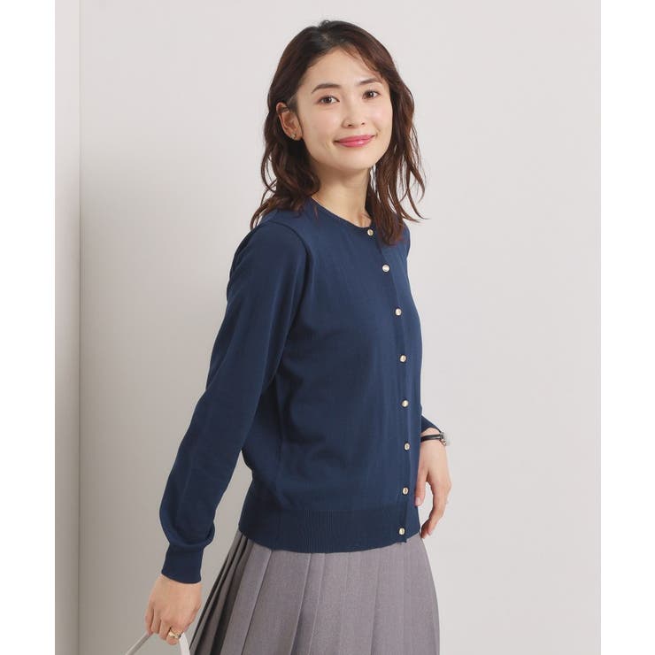 【UVカット／毛玉防止／手洗い可】クルーネックニットカーディガン | ITS'DEMO | 詳細画像25 