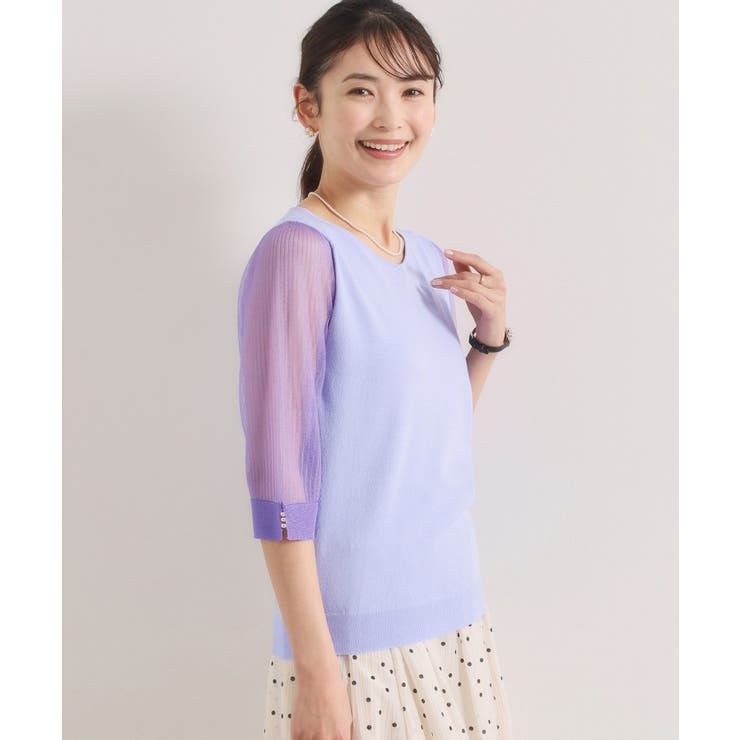 【手洗い可】袖シアーニット | ITS'DEMO | 詳細画像21 