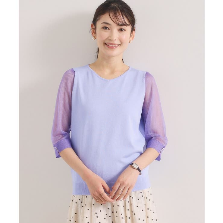 【手洗い可】袖シアーニット | ITS'DEMO | 詳細画像25 