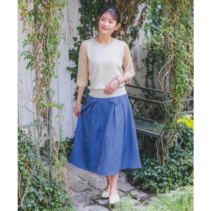 【手洗い可】袖シアーニット | ITS'DEMO | 詳細画像5 