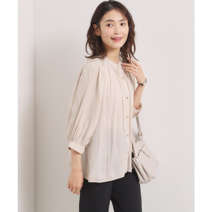 【手洗い可】サテン7分袖ブラウス | ITS'DEMO | 詳細画像4 