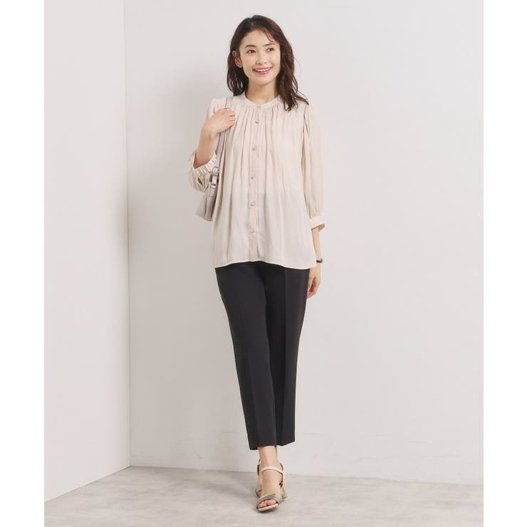 【手洗い可】サテン7分袖ブラウス | ITS'DEMO | 詳細画像5 