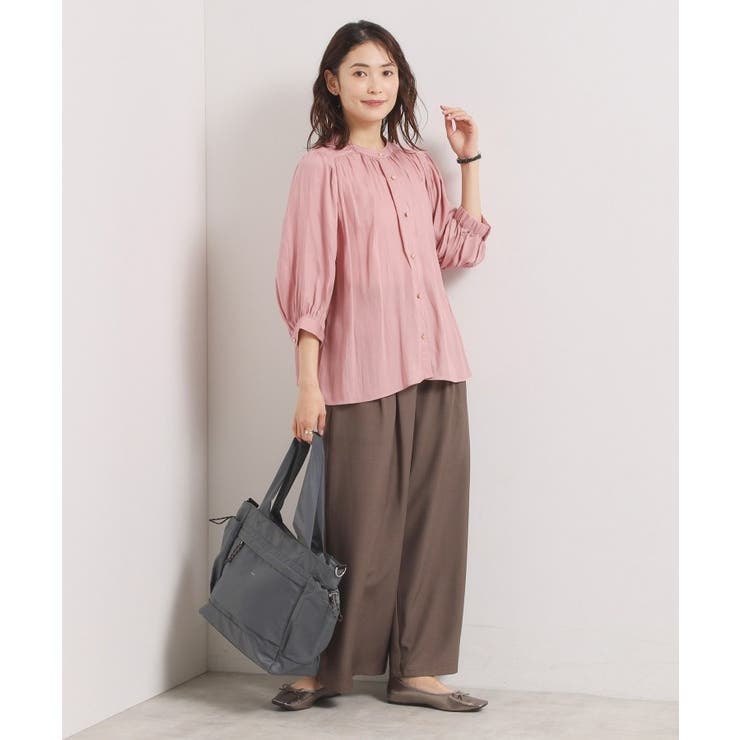 【手洗い可】サテン7分袖ブラウス | ITS'DEMO | 詳細画像14 