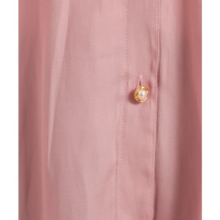 【手洗い可】サテン7分袖ブラウス | ITS'DEMO | 詳細画像15 