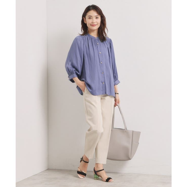 【手洗い可】サテン7分袖ブラウス | ITS'DEMO | 詳細画像18 