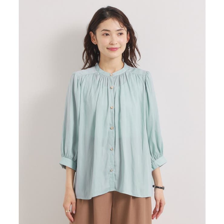 【手洗い可】サテン7分袖ブラウス | ITS'DEMO | 詳細画像20 