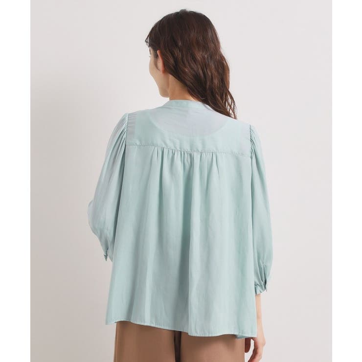 【手洗い可】サテン7分袖ブラウス | ITS'DEMO | 詳細画像22 