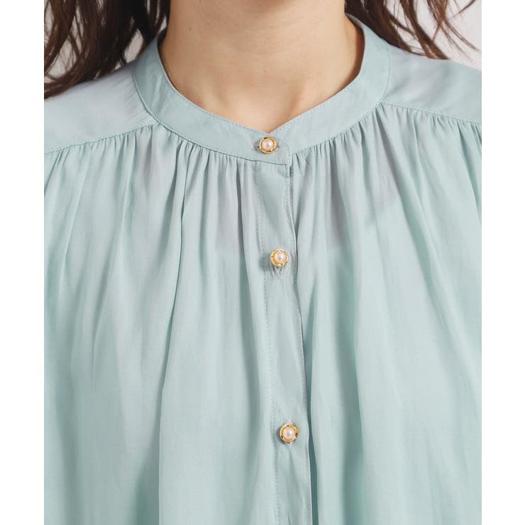 【手洗い可】サテン7分袖ブラウス | ITS'DEMO | 詳細画像23 