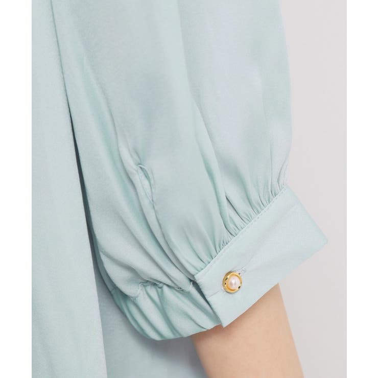 【手洗い可】サテン7分袖ブラウス | ITS'DEMO | 詳細画像25 