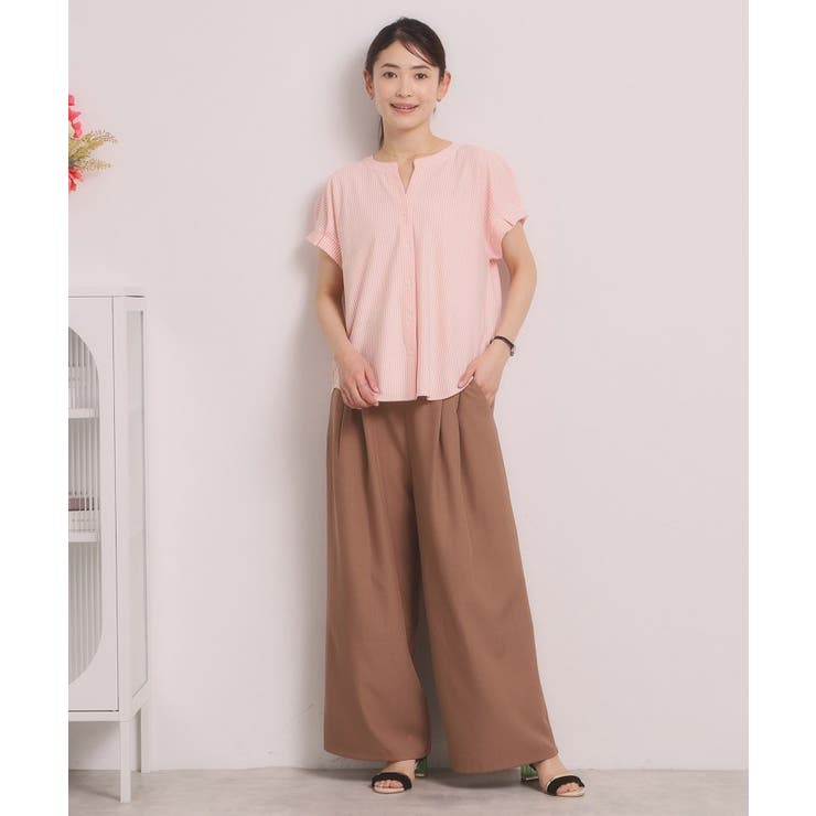 【洗濯機OK】カットサッカー前開きトップス | ITS'DEMO | 詳細画像10 