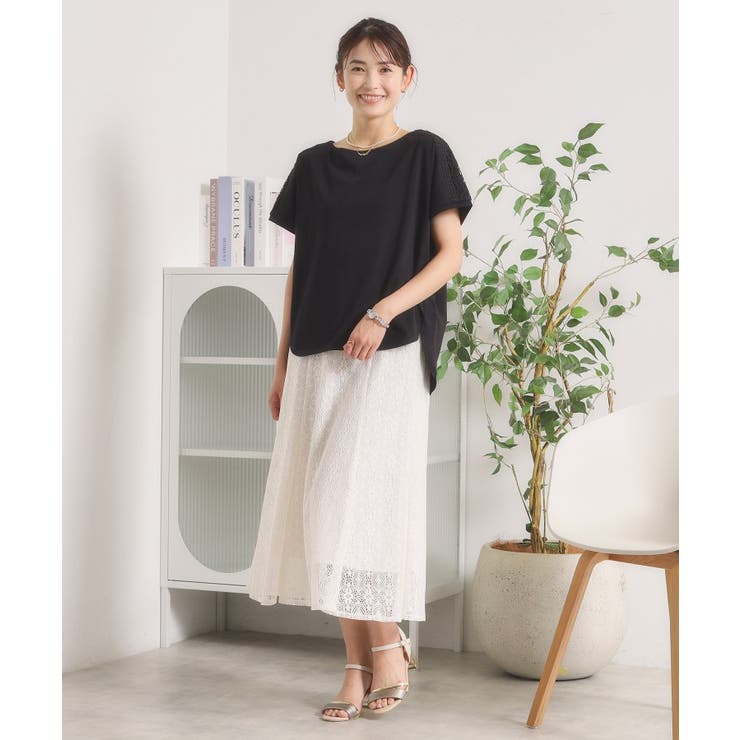【冷感／遮熱】肩レースTシャツ | ITS'DEMO | 詳細画像3 