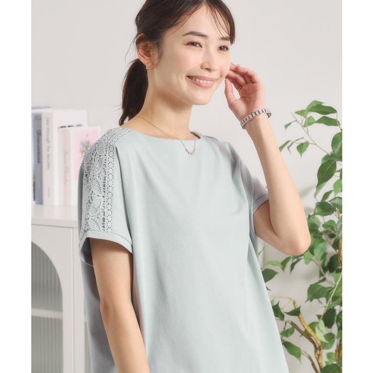 【冷感／遮熱】肩レースTシャツ | ITS'DEMO | 詳細画像6 