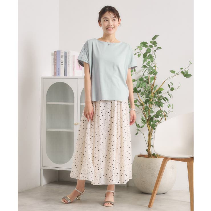 【冷感／遮熱】肩レースTシャツ | ITS'DEMO | 詳細画像7 