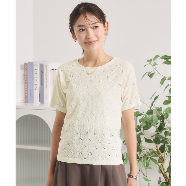 レースジャカードTシャツ | ITS'DEMO | 詳細画像1 