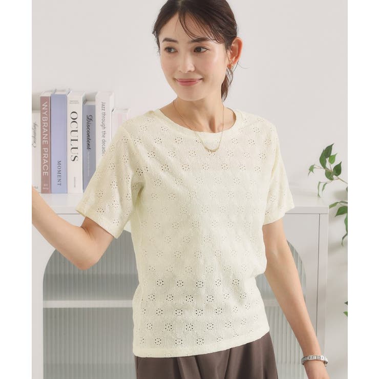 レースジャカードTシャツ | ITS'DEMO | 詳細画像2 