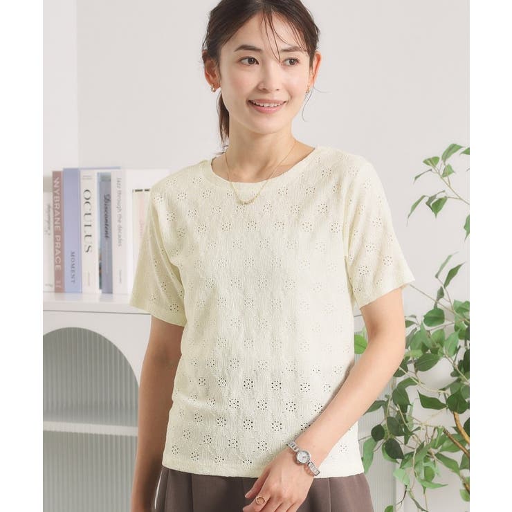 オフホワイト(003) | レースジャカードTシャツ | ITS'DEMO