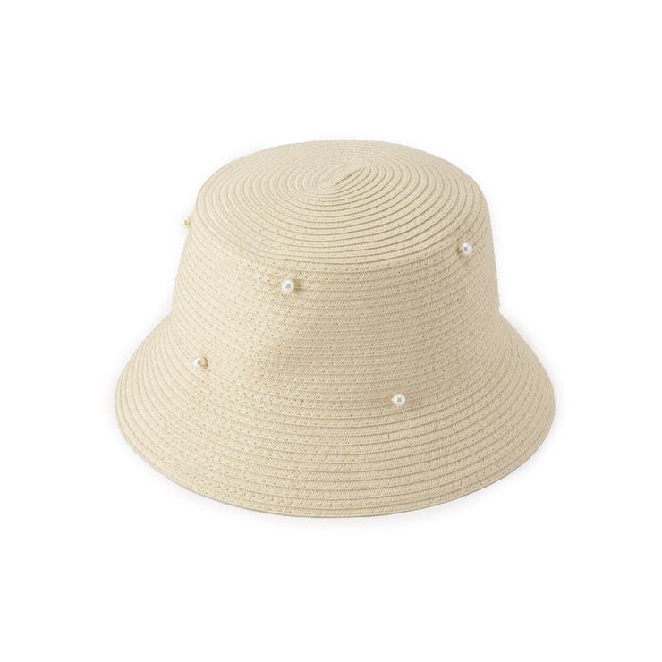 ベージュ(052) | 【接触冷感テープ使用】フェイクパールペーパーベルハット | ESPERANZA