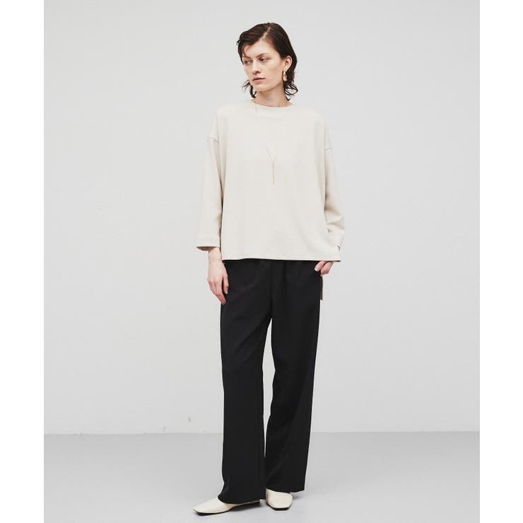 【セットアップ／手洗い可】カットジョーゼットロングスリーブプルオーバー | cloenc | 詳細画像1 