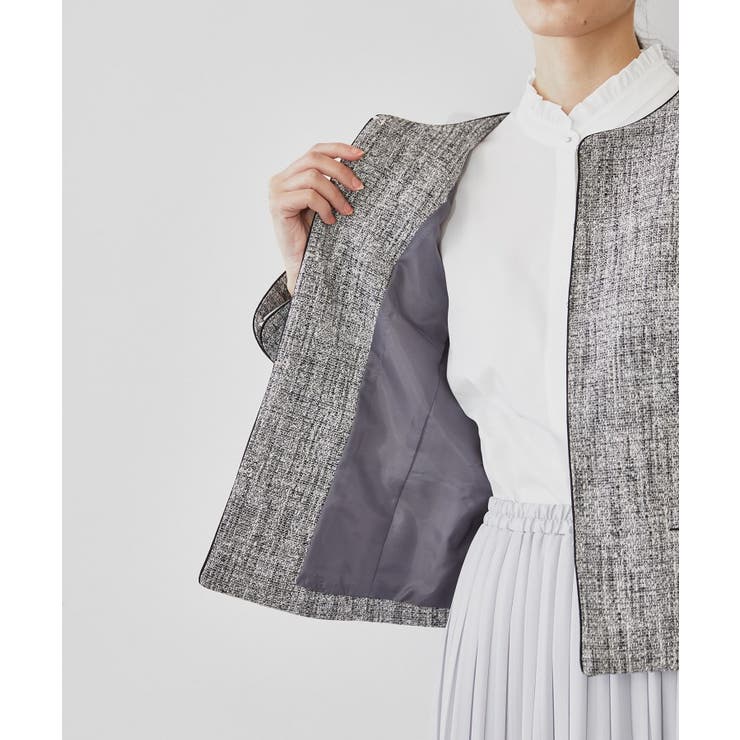 セレモニー】ツイードノーカラージャケット [品番：WRDW0214804]｜cloenc（クロエンス）のレディースファッション通販｜SHOPLIST（ショップリスト）