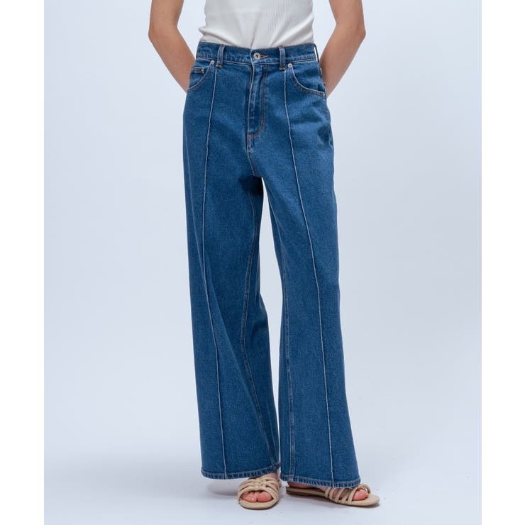 【マシンウォッシュ】ストレッチデニムワイドパンツ | cloenc | 詳細画像3 