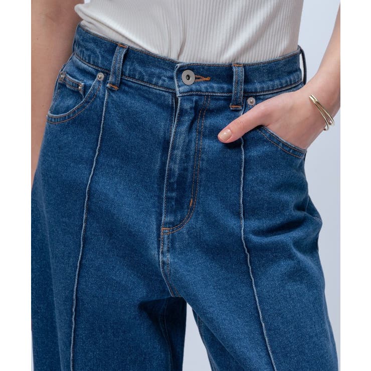 【マシンウォッシュ】ストレッチデニムワイドパンツ | cloenc | 詳細画像6 