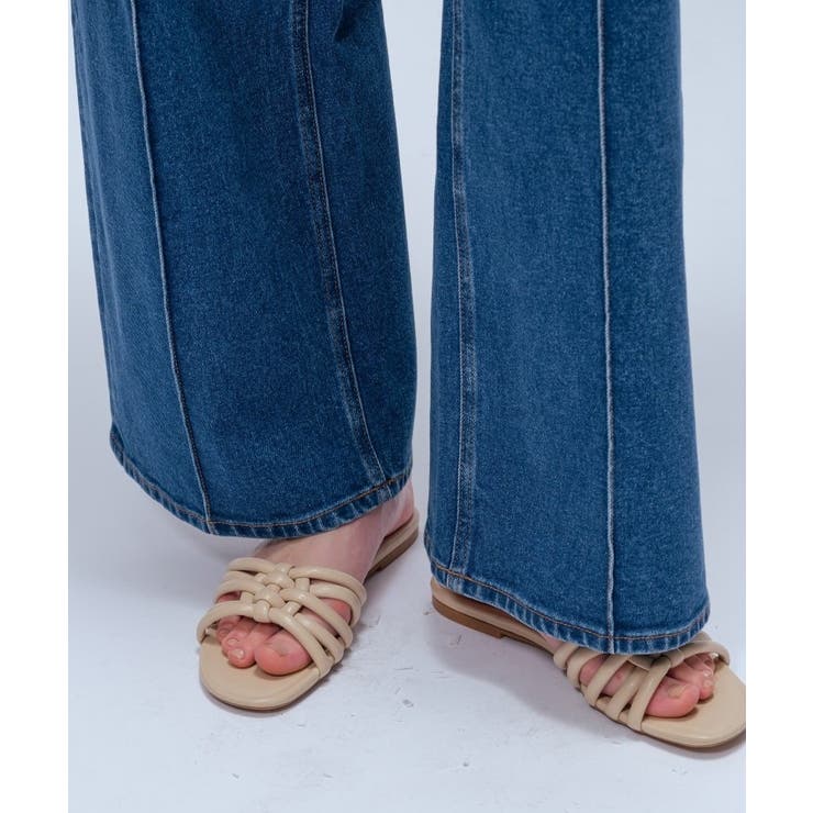 【マシンウォッシュ】ストレッチデニムワイドパンツ | cloenc | 詳細画像9 