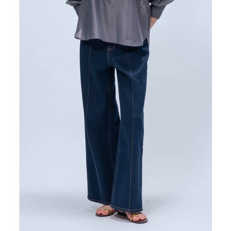 【マシンウォッシュ】ストレッチデニムワイドパンツ | cloenc | 詳細画像11 