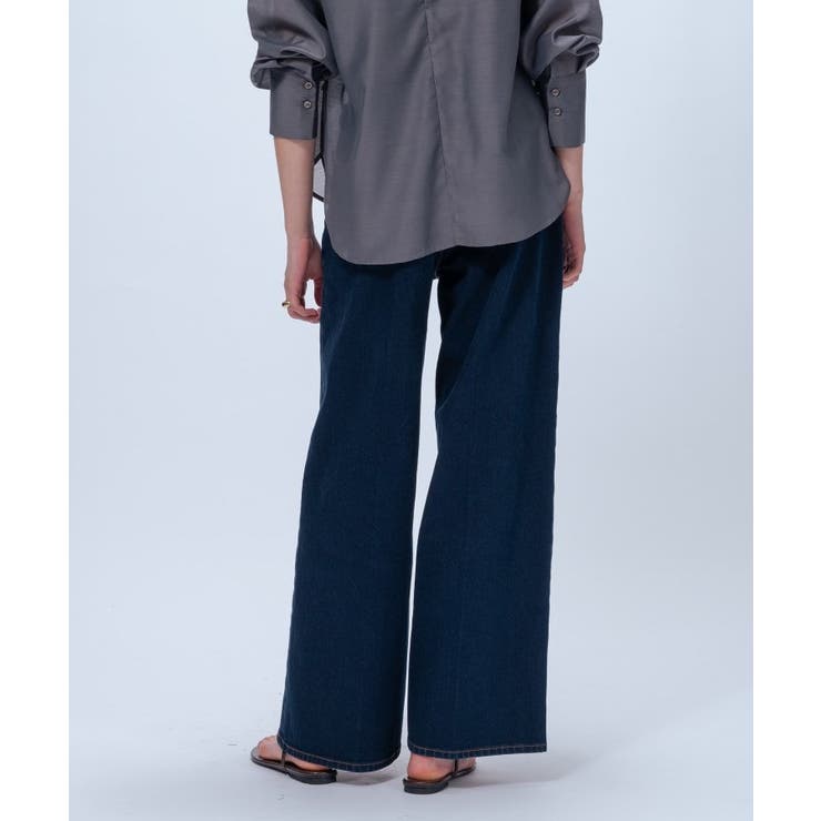 【マシンウォッシュ】ストレッチデニムワイドパンツ | cloenc | 詳細画像13 