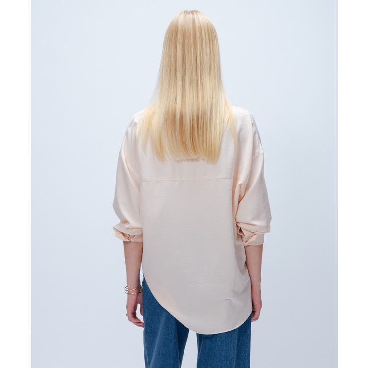 【手洗い可】フィブリルサテンシャツ | cloenc | 詳細画像4 